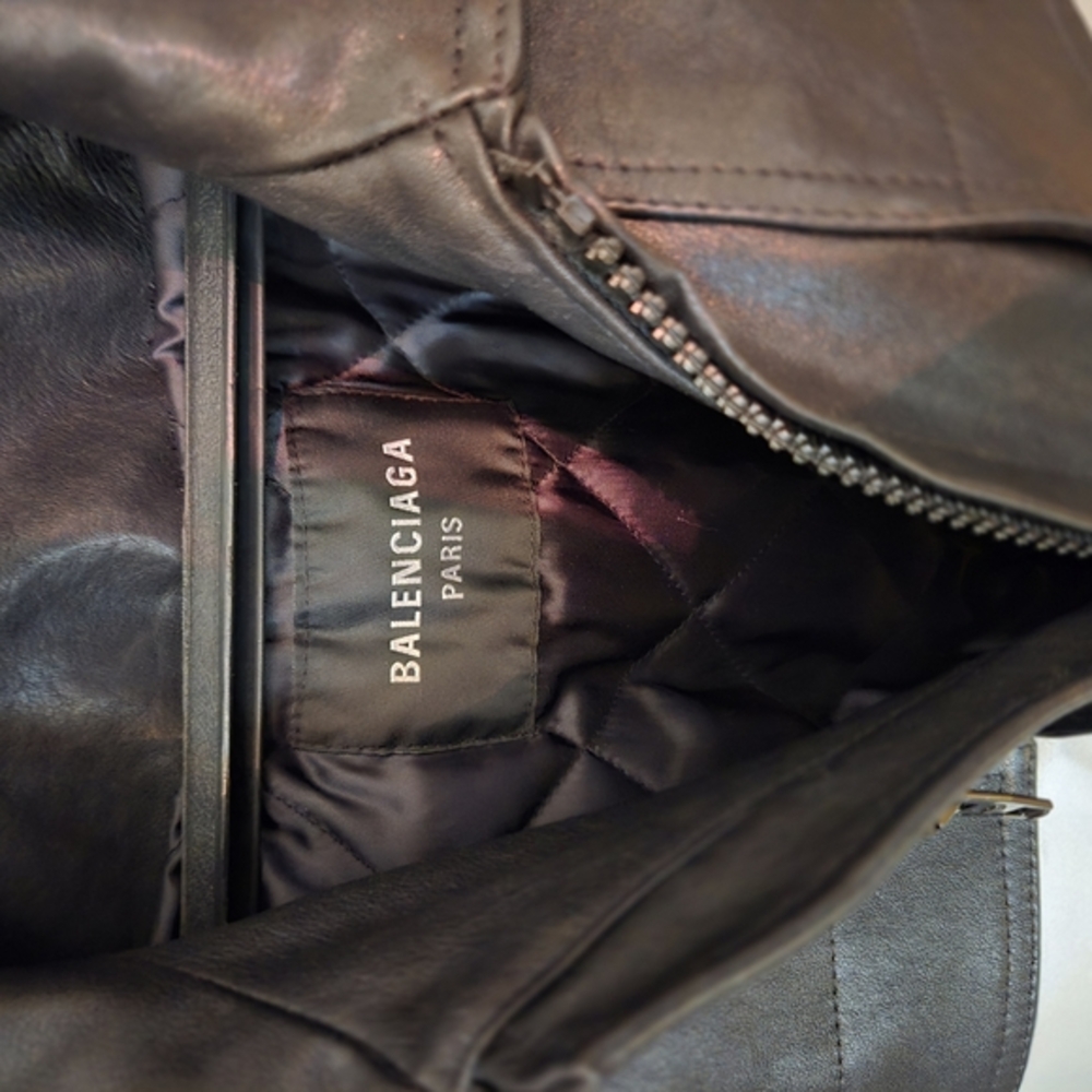 Balenciaga Black Leather Jacket